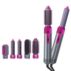 5-in-1 hot air styling brush for versatile hair styling and volume