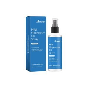 Magnesium sleep spray with natural ingredients like lavender, chamomile, and magnesium chloride, designed to promote relaxation, relieve fatigue, and improve sleep quality.